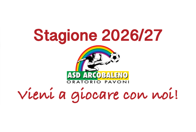 Documentazione ASD Arcobaleno 26/27 per iscrizioni