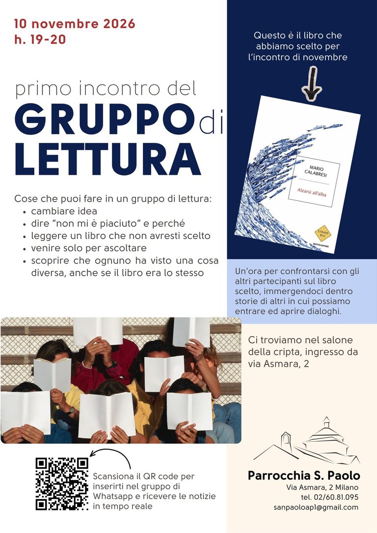 Gruppo di lettura: 10 novembre